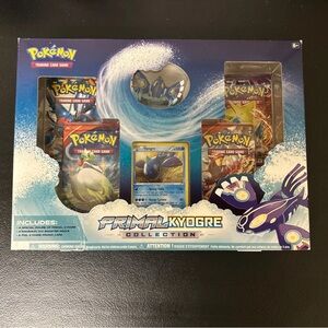 Pokemon Primal Kyogre Collection with Blue and Purple Accents